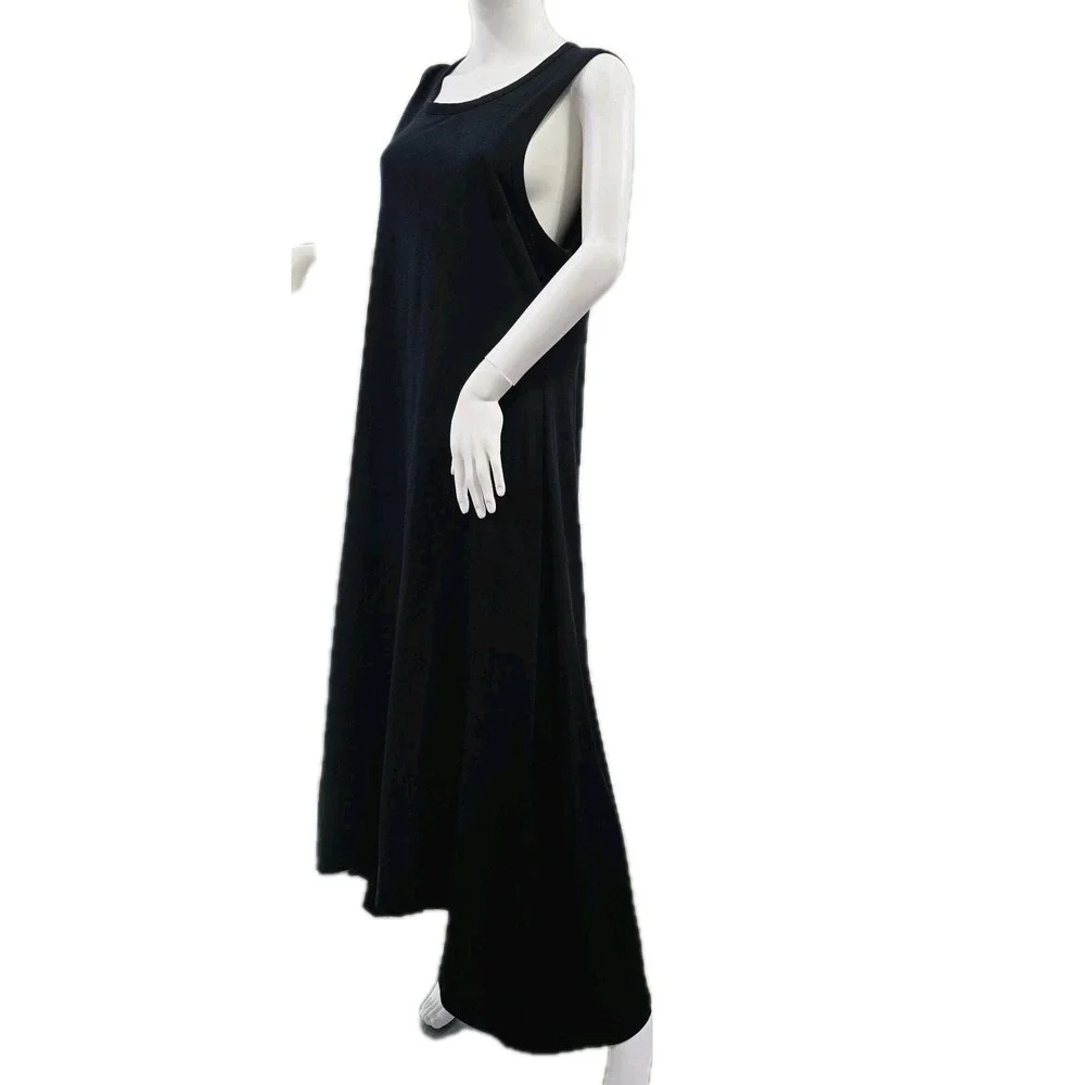 NWT J.Crew Boatneck Maxi Dress‎ Black Size Large 12-14 | Vintage Cotton $128